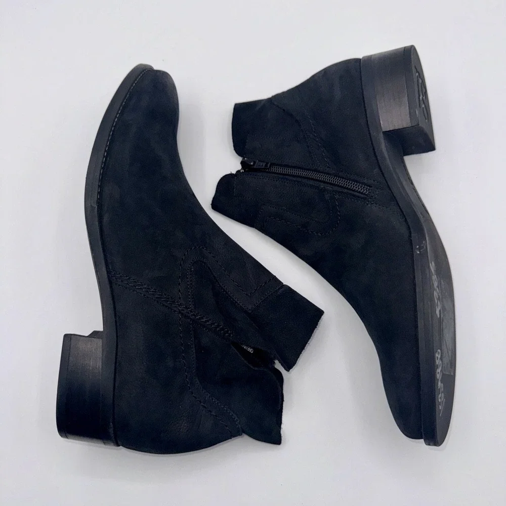 Paul Green Boston Boots‎ Womens Size 7.5 UK 5 Black Leather